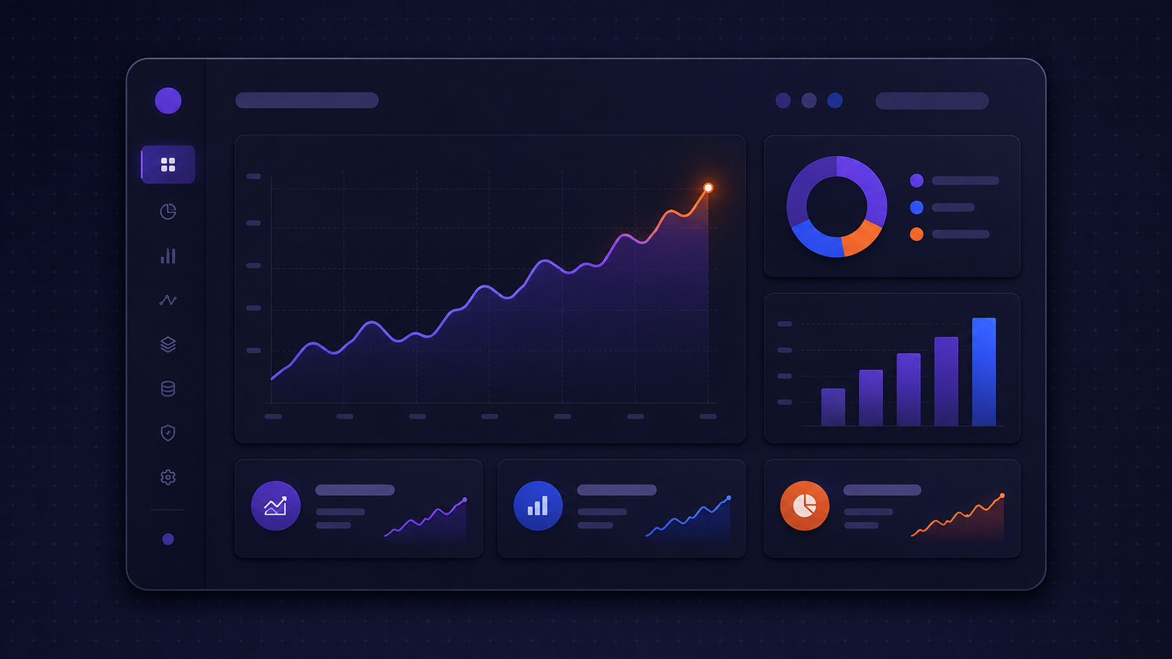 Custom business software analytics dashboard